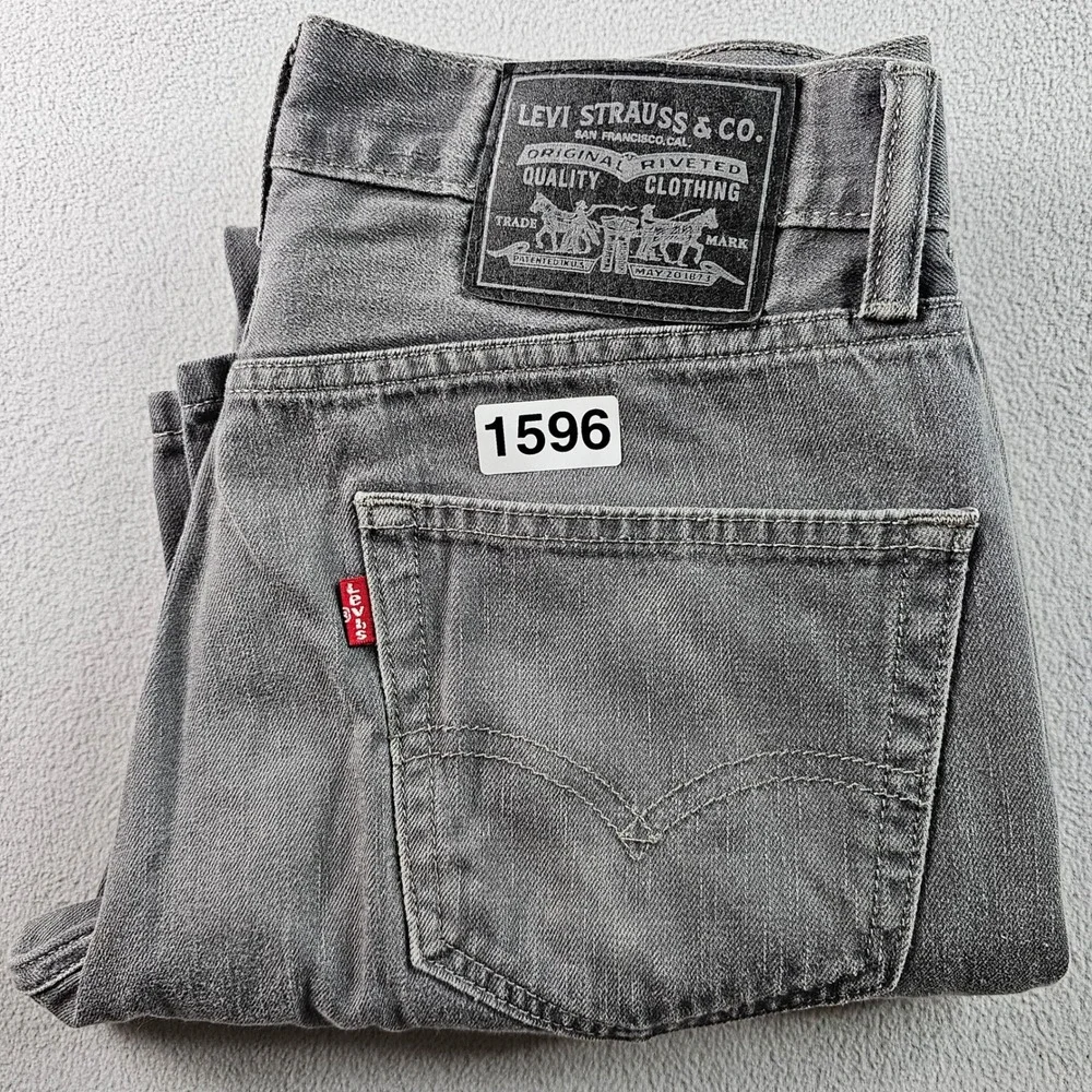 Levi Strauss & Co Straight Leg Denim Jeans Men's‎ 34x32 Gray Light Wash